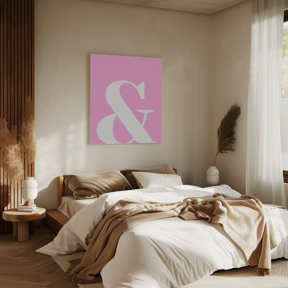 Pink Ampersand Charm | Canvas