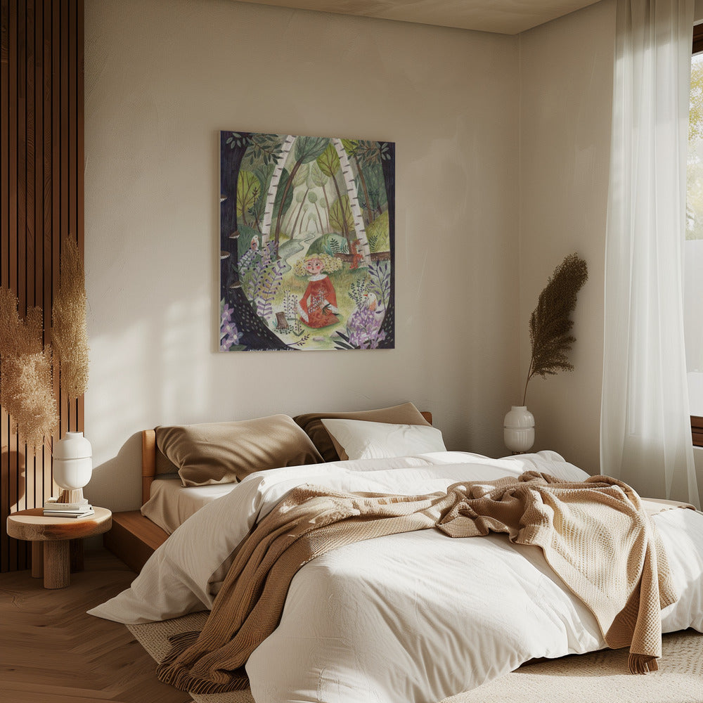 Princess in the forest with flowers | Canvas