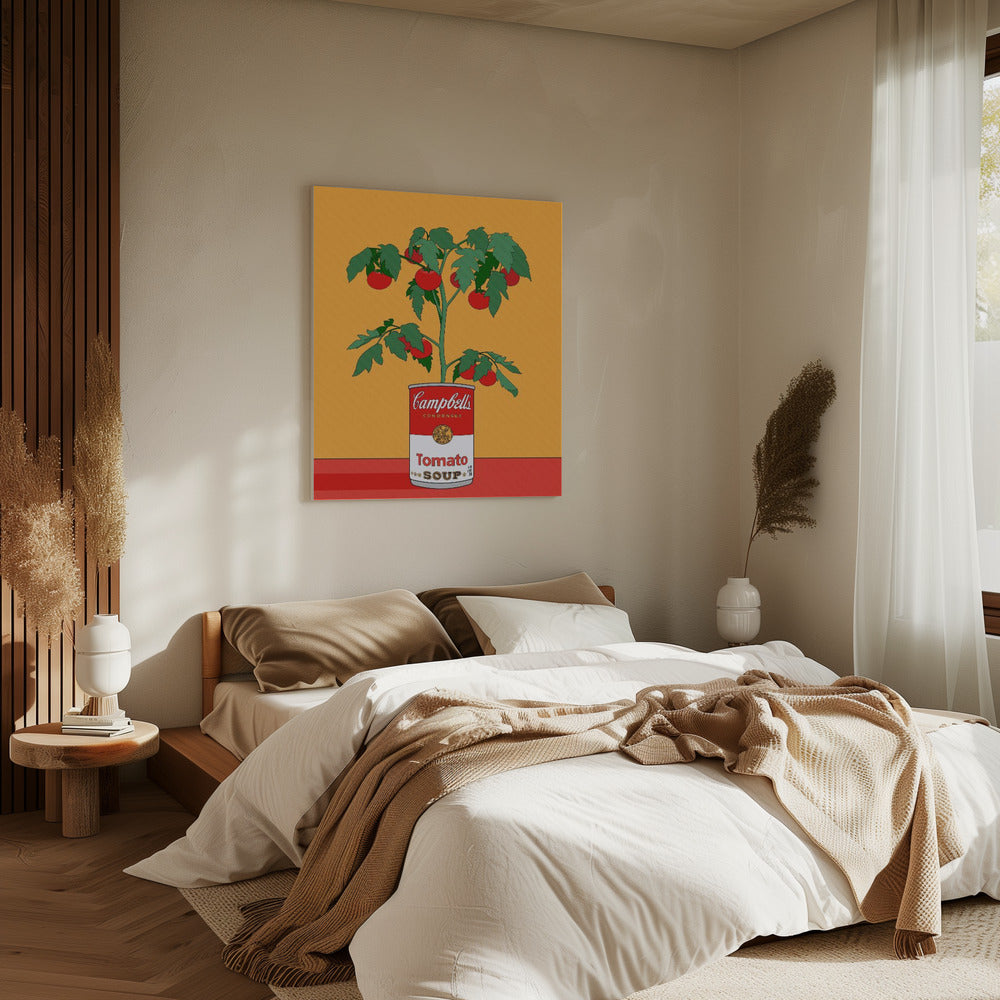 Campbells Soup Tomato Plant Retro Illustration | Canvas