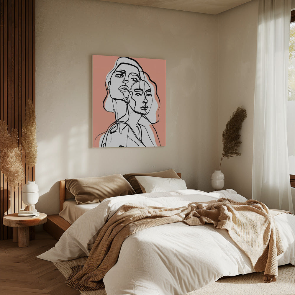 Entwined Faces | Canvas