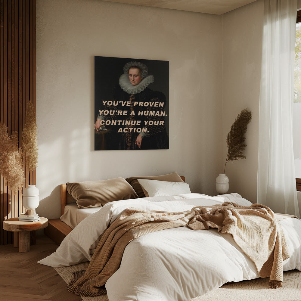 You've proven you're a human. Continue your action. | Canvas