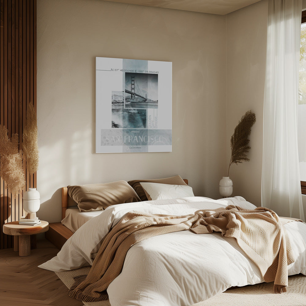Poster Art SAN FRANCISCO Presidio | turquoise marble | Canvas