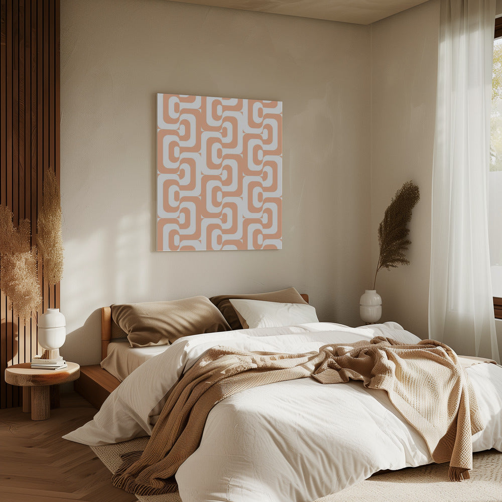 Retro Pattern Peach Fuzz | Canvas