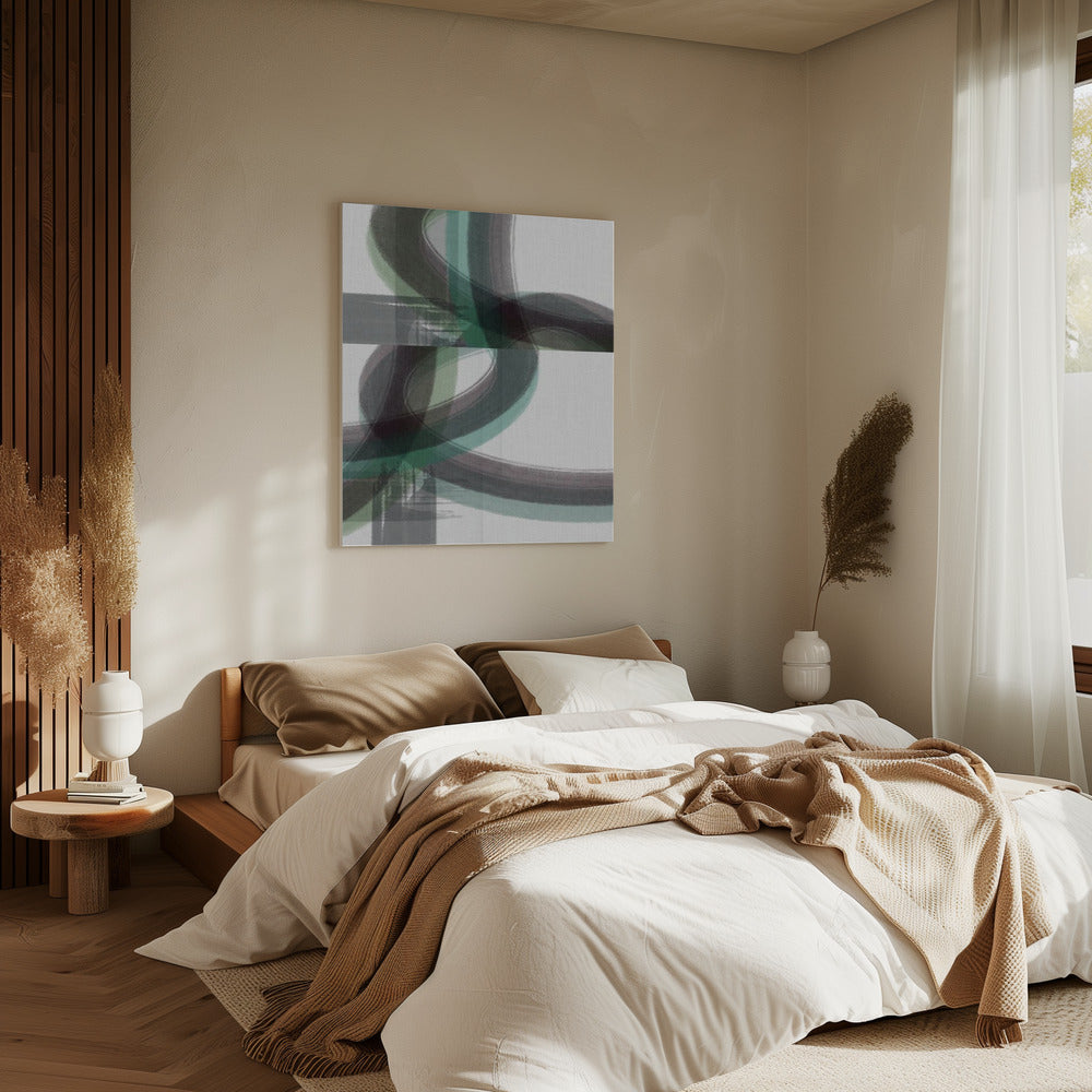 Green Curve 2 | Canvas