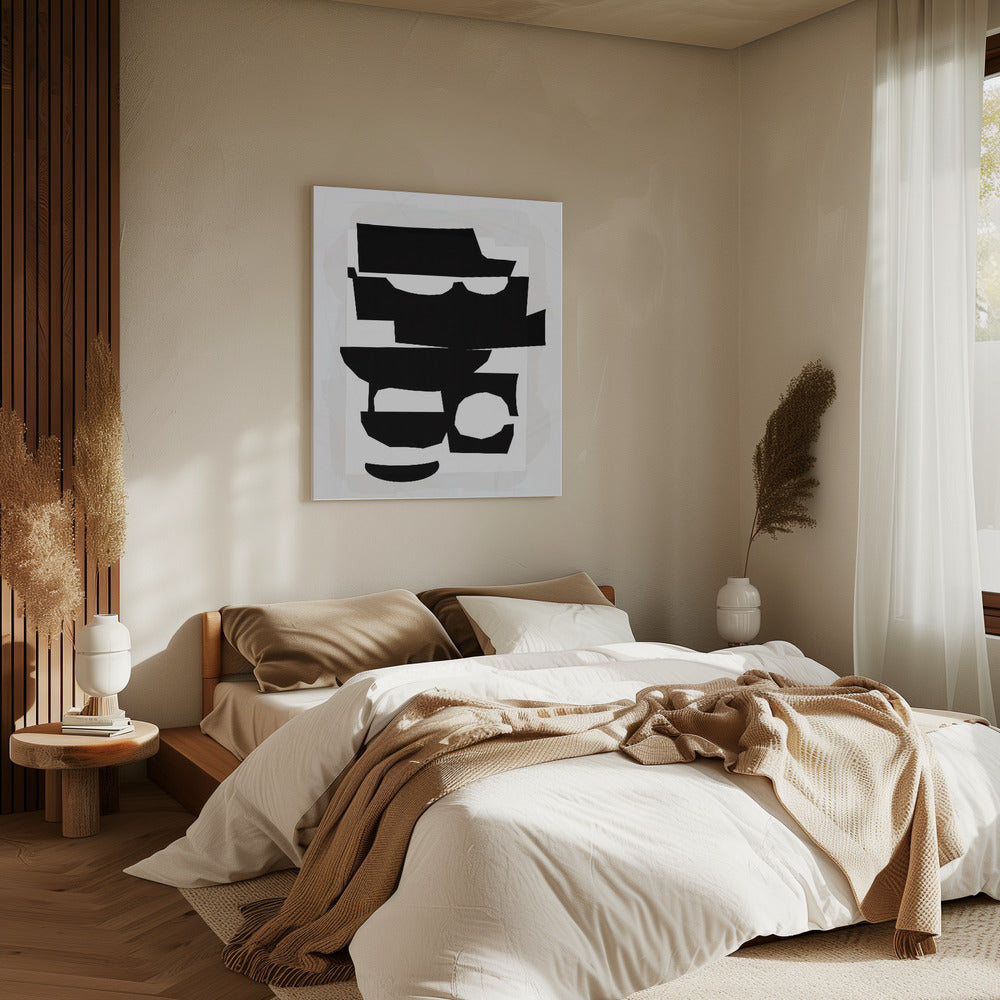 Black and White Cut Out Shapes 1 | Canvas