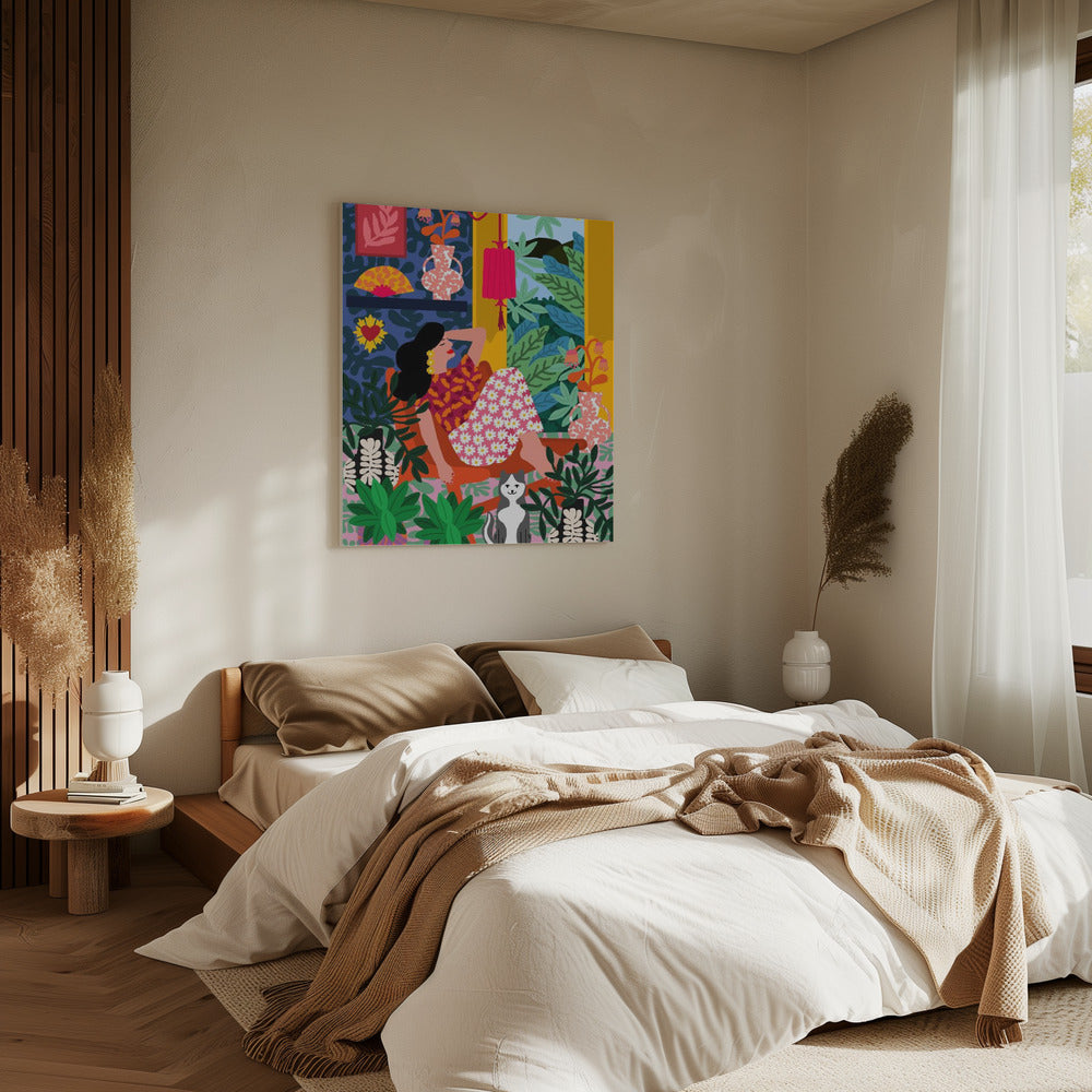 Flower power Woman | Canvas