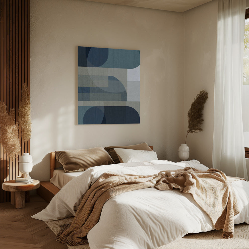 Woven Blue Layers 4 | Canvas