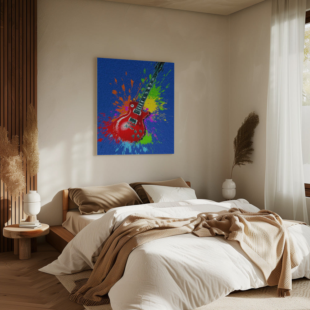 Electric guitar pop art explosion | Canvas