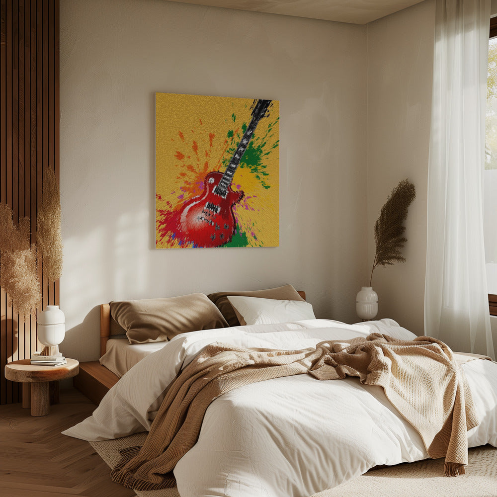 Electric Guitar Pop Art Exploding | Canvas