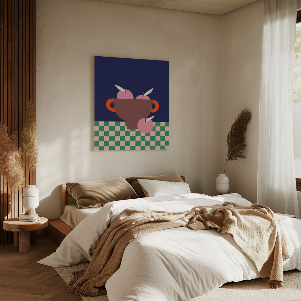 Fruit Bowl with Pink Apples | Canvas