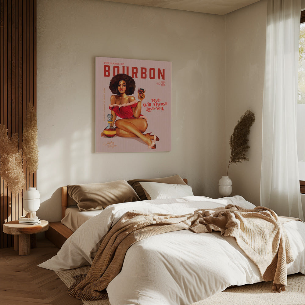 Babes of Bourbon Vol 8 Vintage Pinup Girl With Afro | Canvas