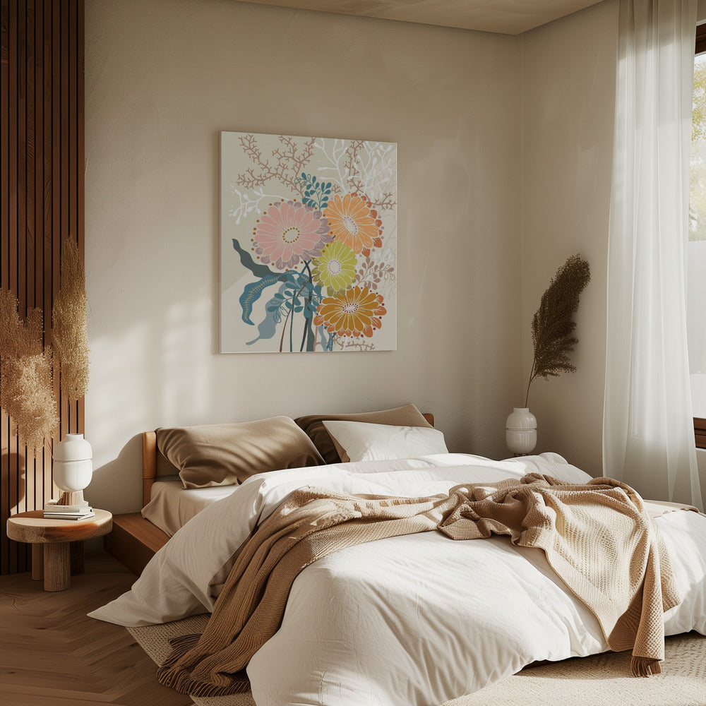 Springtime Daisies Earthy Tones | Canvas
