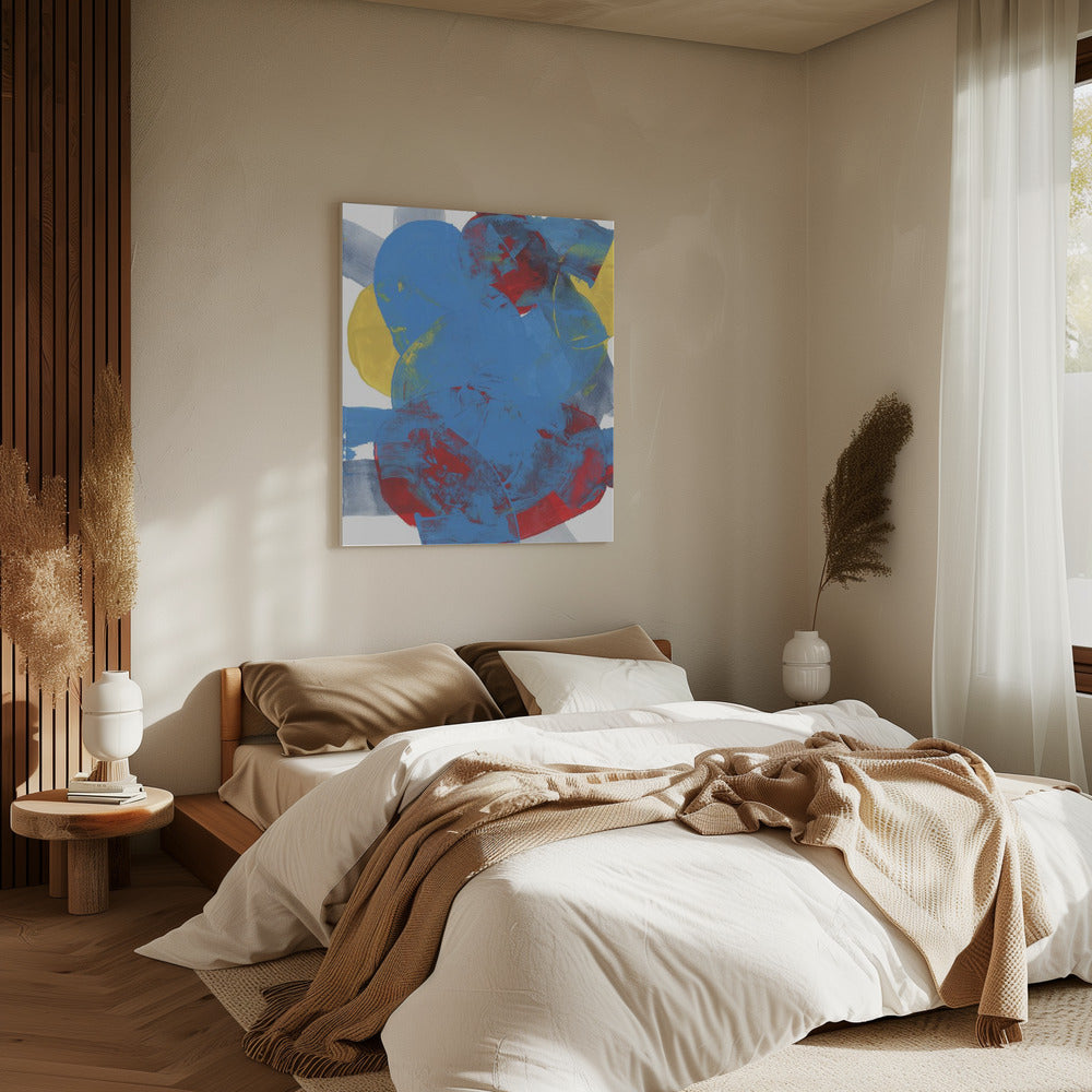 Abstract Blue Red Yellow Shapes 2 | Canvas