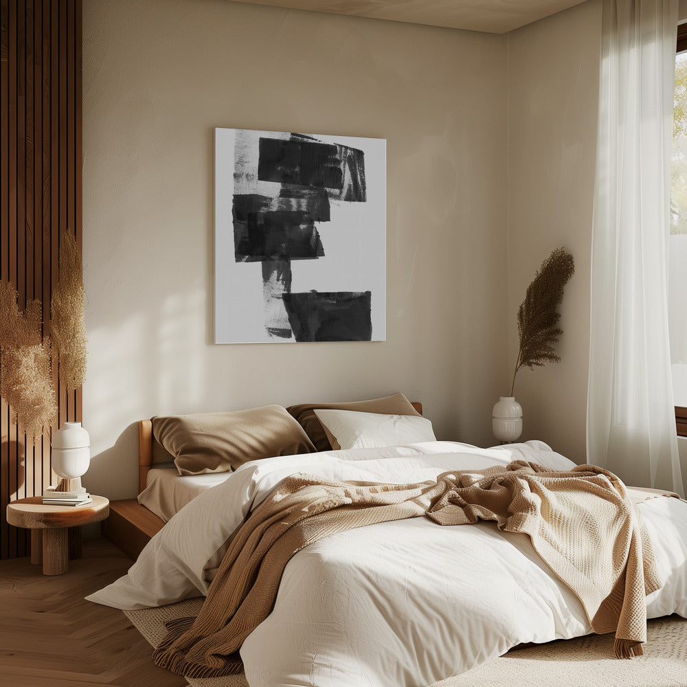 Black and White Abstract Composition No.1 | Canvas