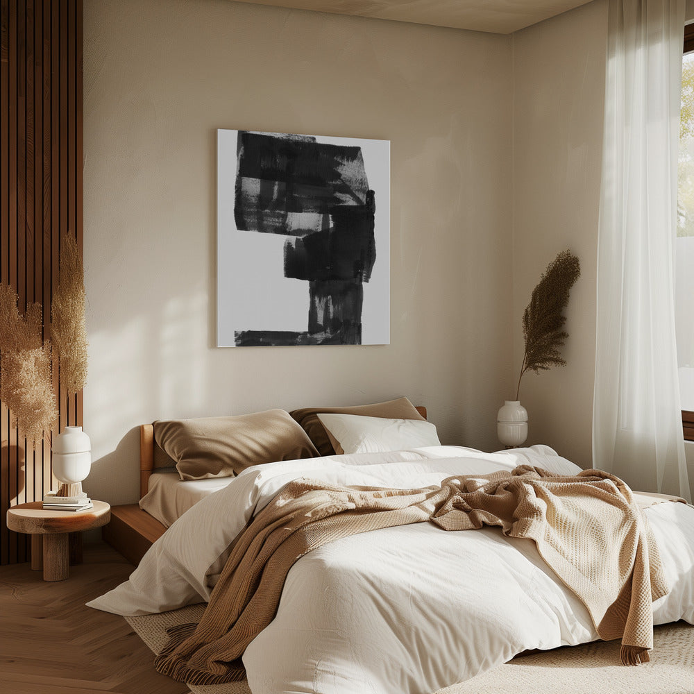 Black and White Abstract Composition No.2 | Canvas