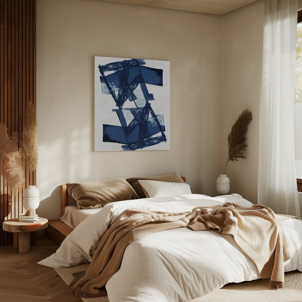 Abstract Blue Structure 3 | Canvas