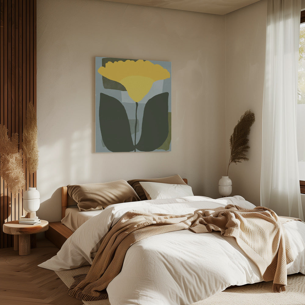 Simplistic Yellow Flower | Canvas