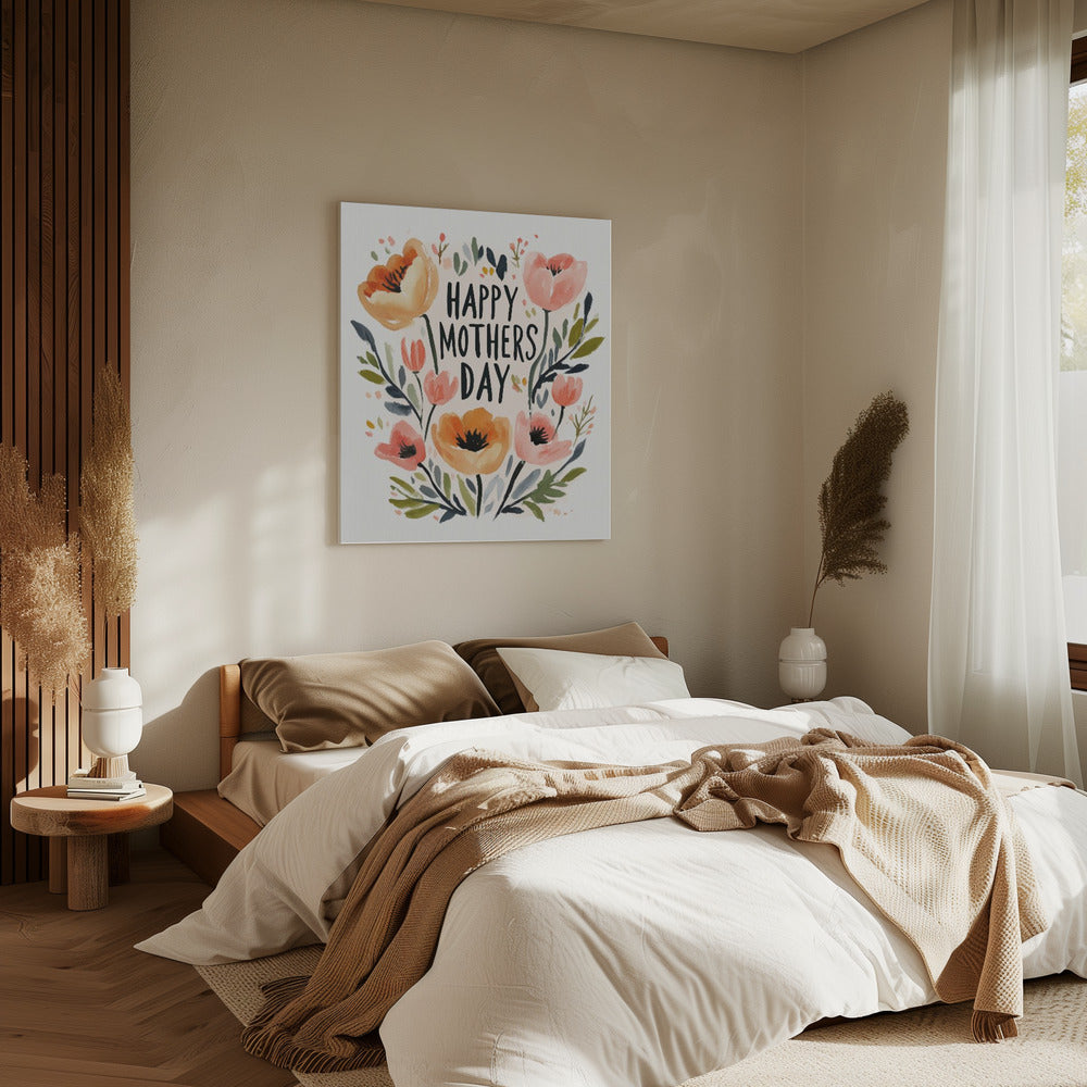 Floral Mother's Embrace | Canvas