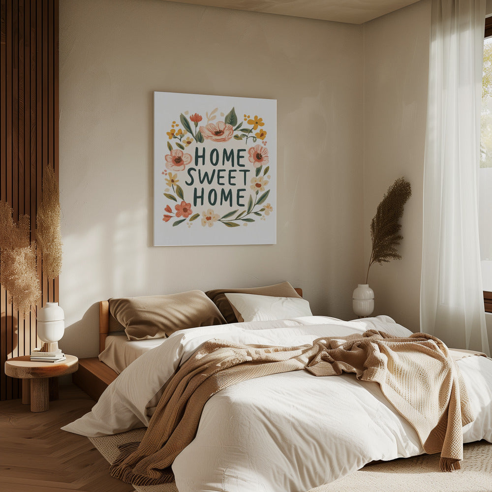 Floral Welcome Sign | Canvas