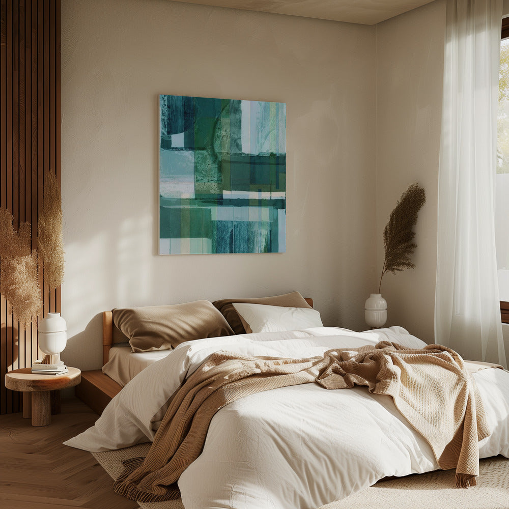 Abstract Shades of Blue and Neutral 2 | Canvas