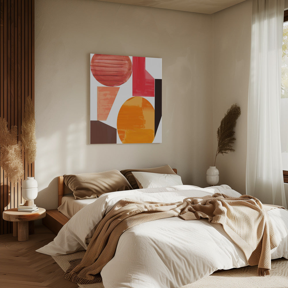 Geometric Warmth No1 | Canvas