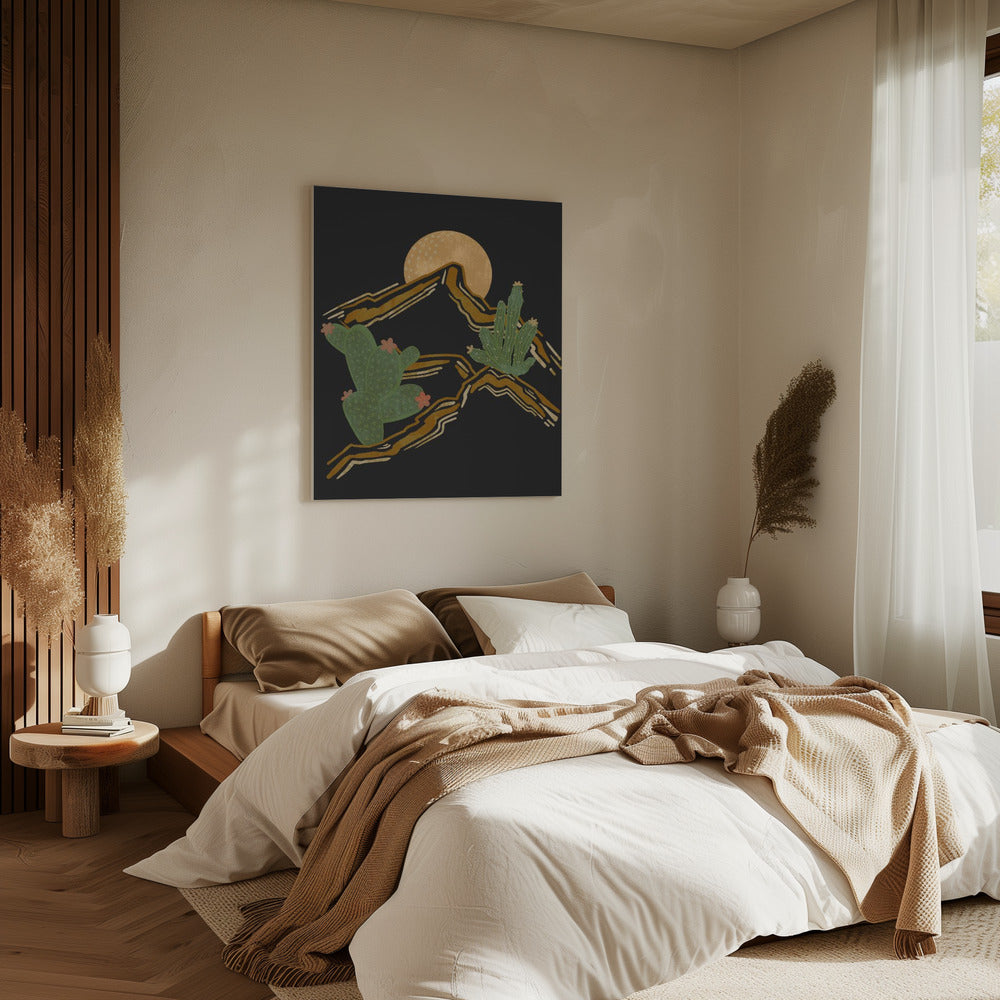 Rocky Mountain and Cactus | Canvas