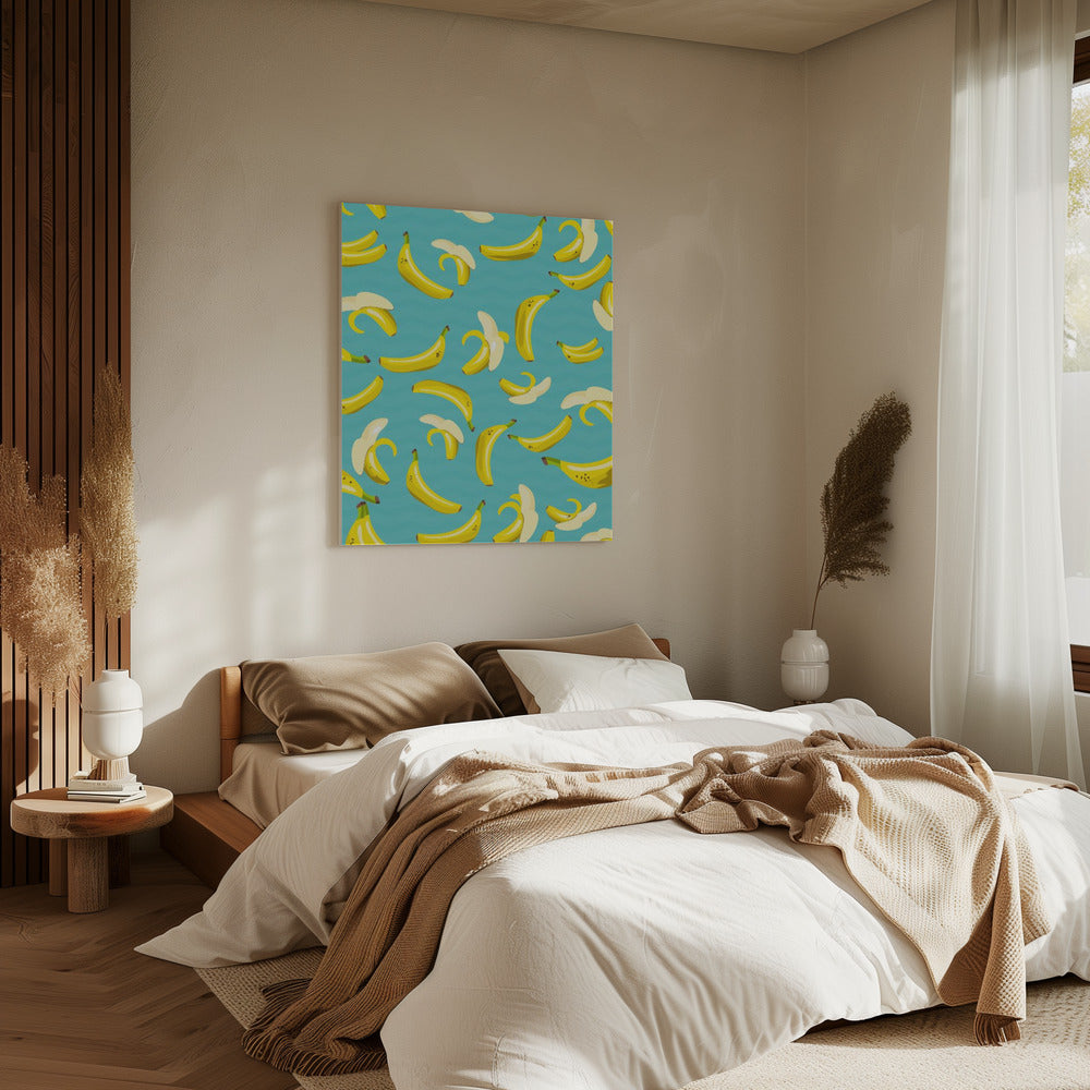 Playful Pattern Of Yellow Bananas | Canvas