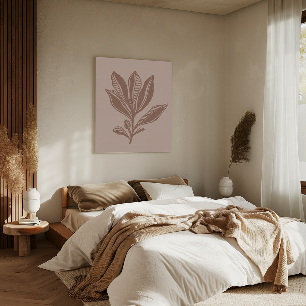 Mocha Foliage | Canvas