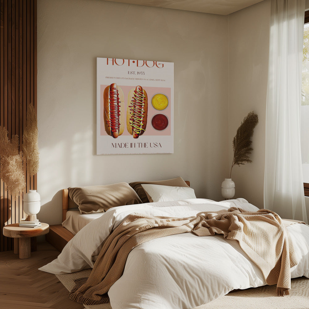 Hot Dogs with Mustard and Ketchup | Canvas