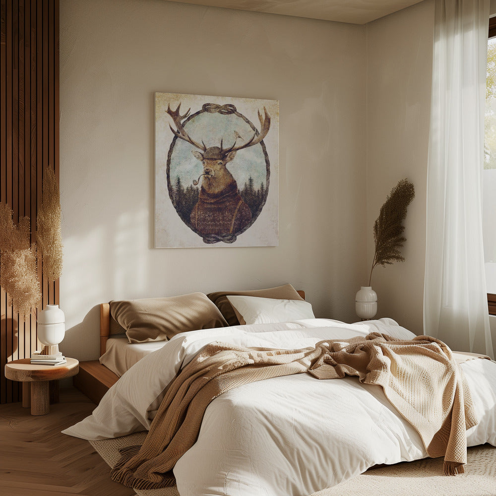 Deer Dressed In Cozy Attire | Canvas
