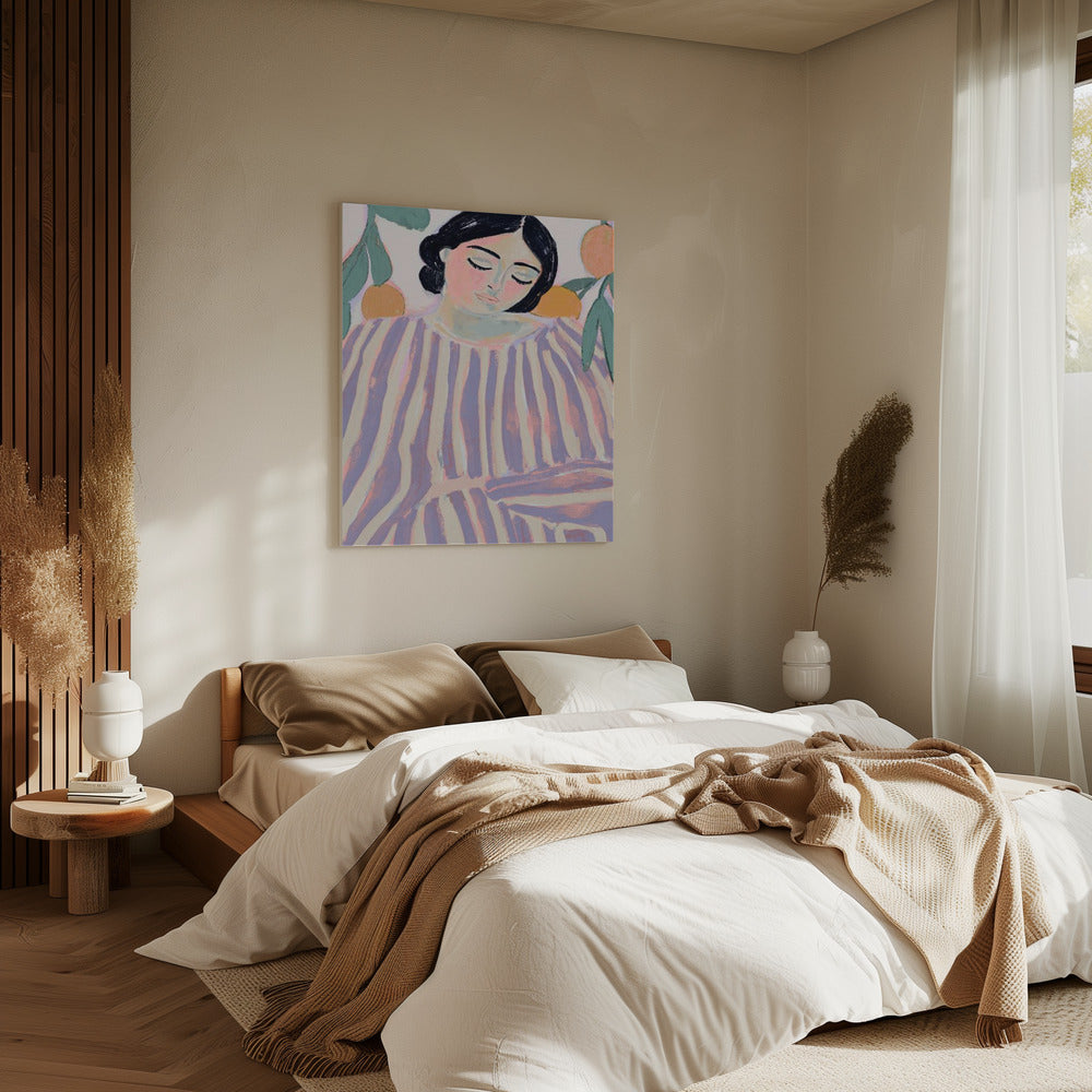 Sleeping in Stripes | Canvas