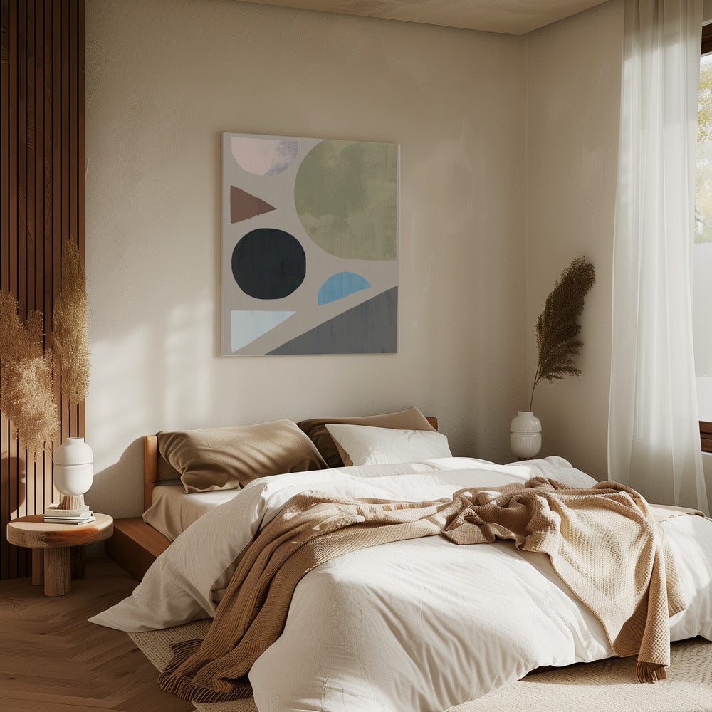 Abstract Shapes in Muted Tones | Canvas