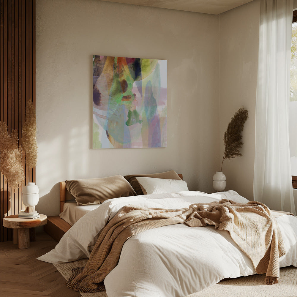 Translucent Abstract in Muted Hues | Canvas