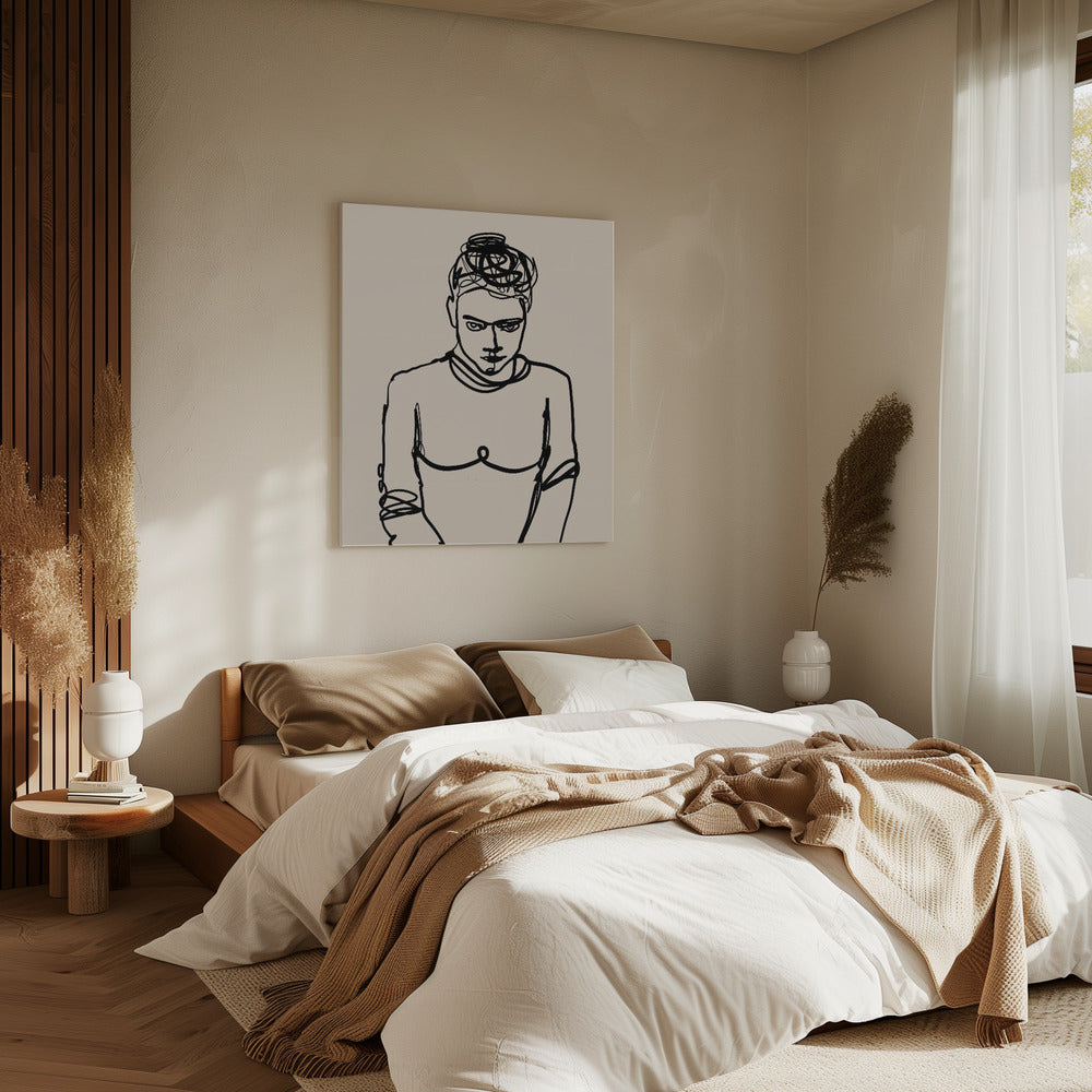 Line drawing lady | Canvas