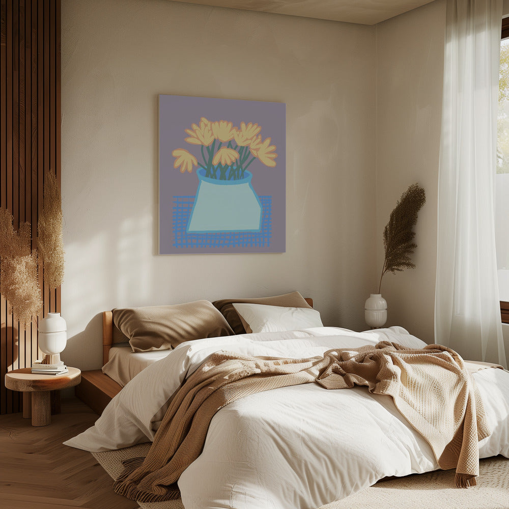 Daisies in vase | Canvas
