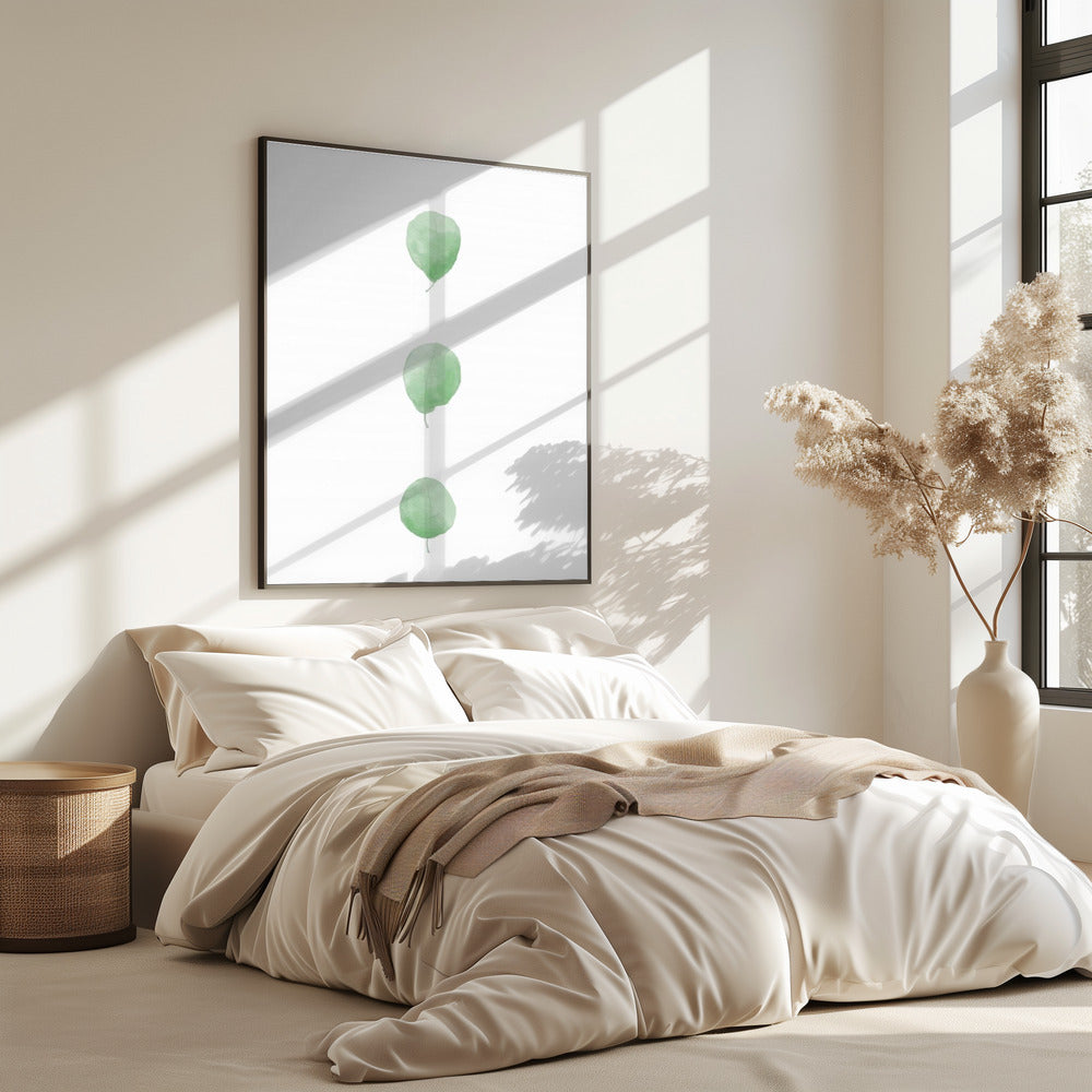 Birch Leaves in Row | Poster
