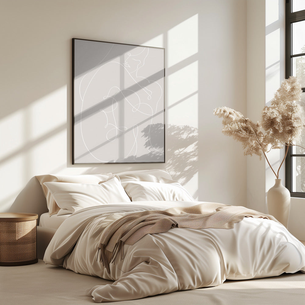 Woman Lines White | Poster