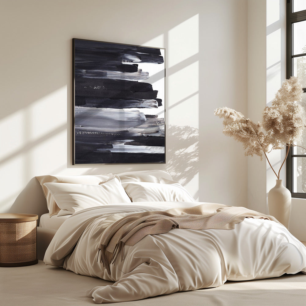 Monochrome Brushstrokes | Poster