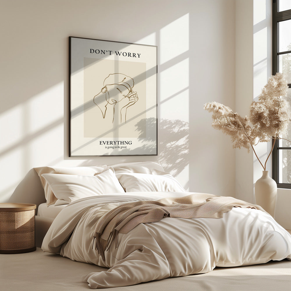Modern line portrait | Poster