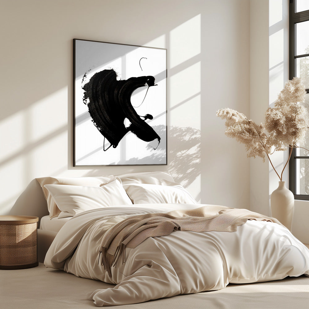 Black abstract Stroke | Poster
