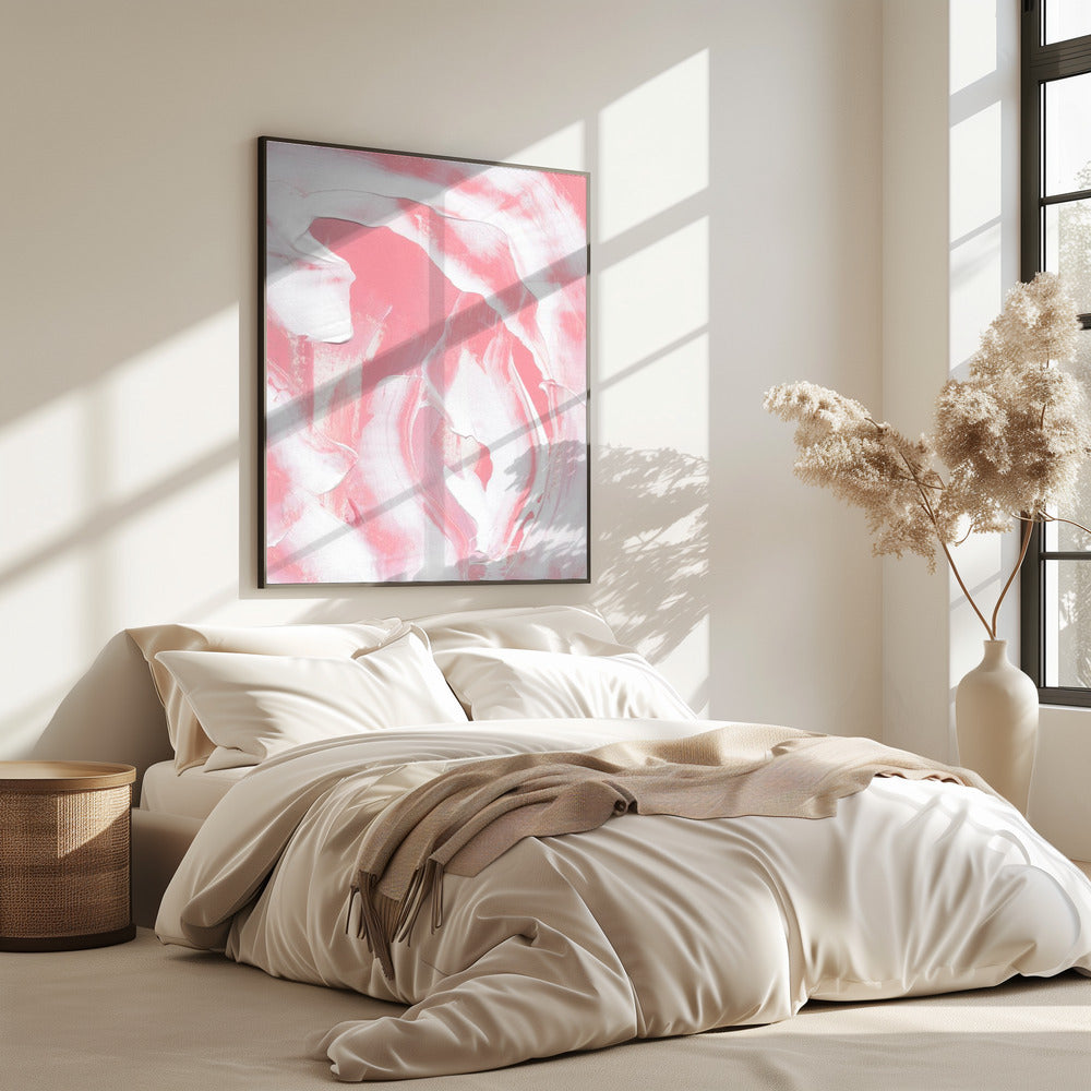 Harmonious Blend Of Pink And White Hues | Poster
