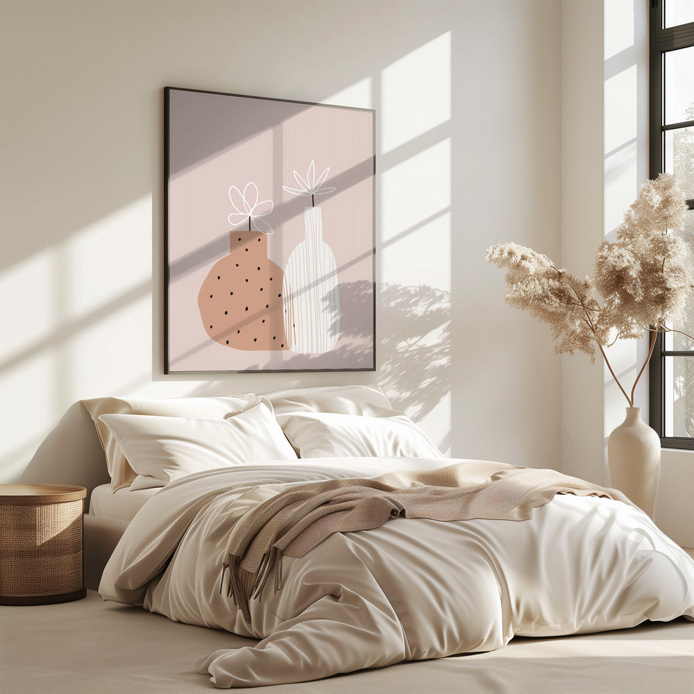 Minimal Twin Vases | Poster