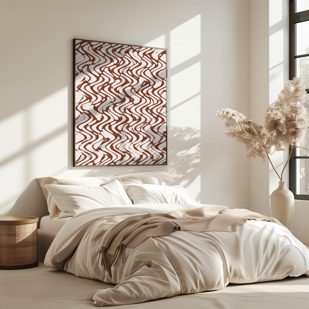 Wave of Mocha Lines | Poster