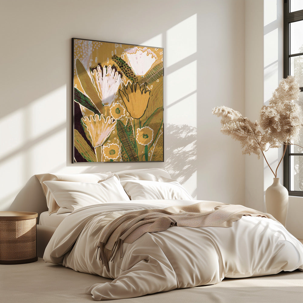 Magic Wildflowers / Yellow & Green | Poster