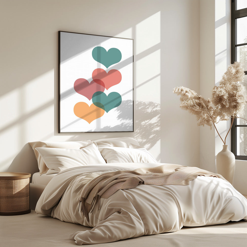 Mid century hearts | Poster