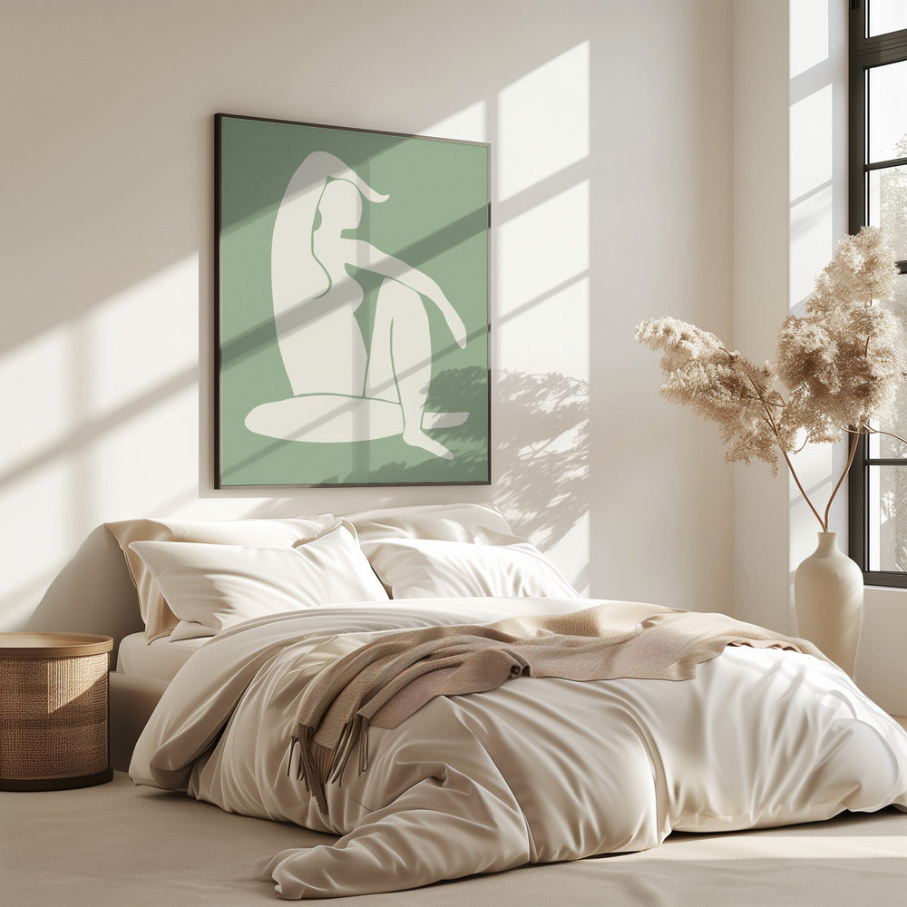 Figure Matisse Style Green | Poster