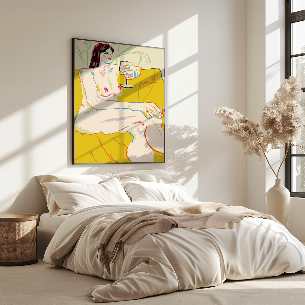 Girl With A Wineglass | Poster