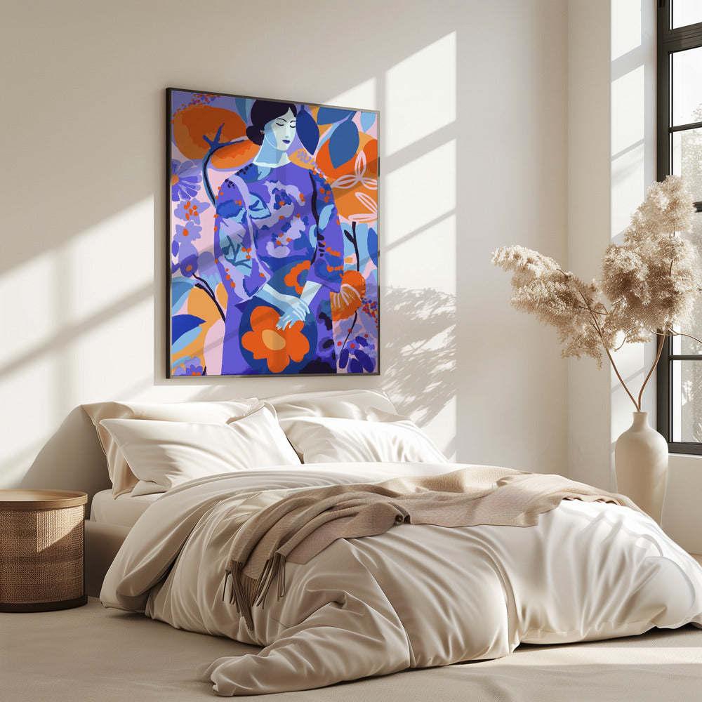 Woman In Flower Garden | Poster
