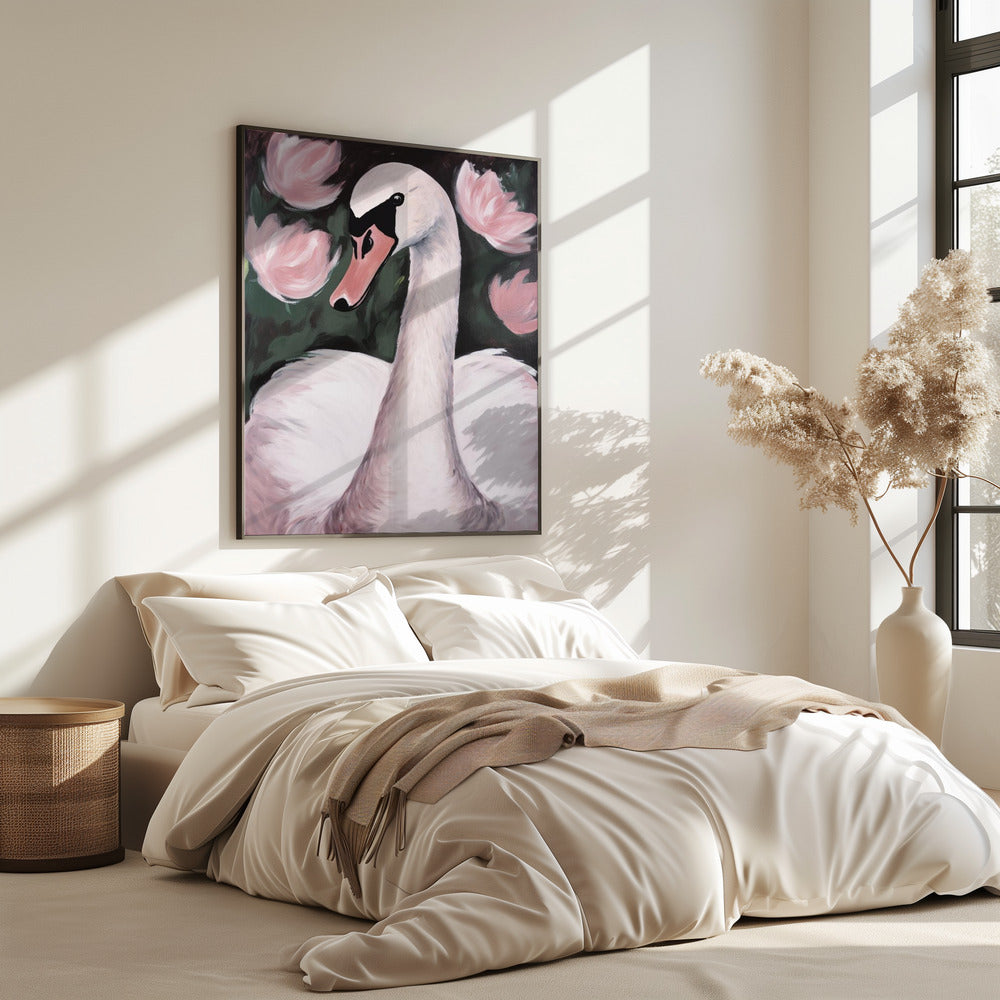 Swan In The Pond | Poster