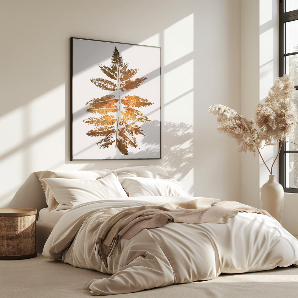 Oak Leaf Print Gold | Poster